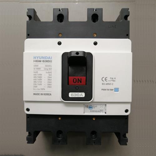 MCCB HYUNDAI 3P 630A 85kA ( HGM630H-F )
